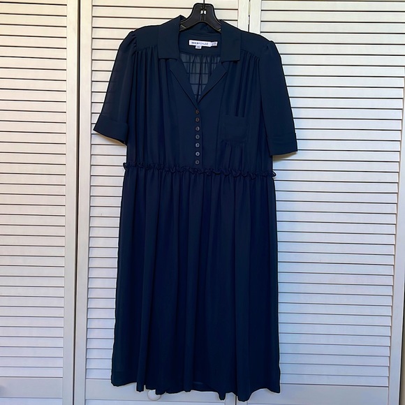 See By Chloe Dresses & Skirts - See by Chloe Navy Georgette Retro Shirt Dress